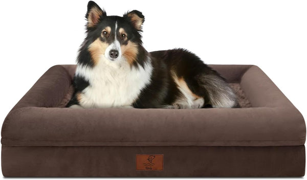 XL Orthopedic Waterprood Dog Bed for Extra Large Size Dogs | 360 Degree Bolster Support, Egg Crate Foam, Waterproof Liner, Non-Slip Bottom, Machine Washable Cover, 45 X 35 Inch17