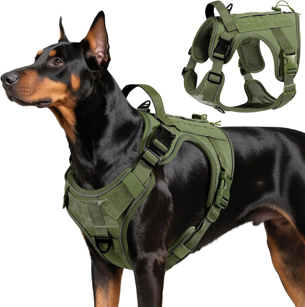 Vavopaw Dog Seat Belt Vest Harness for Car,2 in 1 Seatbelt Buckle | Soft Breathable Mesh,Adjustable Buckle,Nylon,Heavy Duty Pet Safety Seat Belts for Small Medium Large Pets,Black,L13