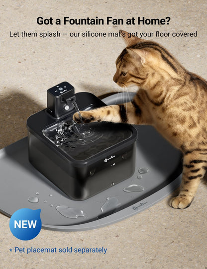 Downypaws Cat Water Fountain Cordless, Pet Fountain, 84Oz/2.5L, Black | Wireless Cat Drinking Water Fountains for Cats Indoor, Fursink , Battery Operated, Motion Sensor, Ultra Quiet Pump, Bpa-Free6