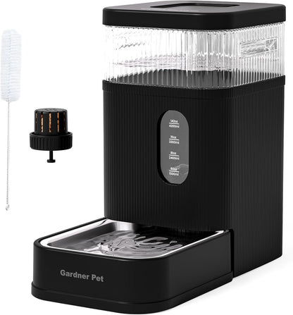 Gardner Pet 2.2 Gallon Automatic Dog Water Bowl Dispenser 8.5L Gravity Water Feeder with Stainless Steel Bowl & Maifan Stone Filter, Bpa-Free for for Cats and Dogs (Black, 2.2 Gallon)6