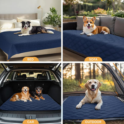 Luciphia 100% Waterproof Couch Cover Blanket for Dogs Anti-Slip Pet Couch Protector Sofa Mat Puppy Cat Blanket with Non-Slip Bottom, Navy Blue, 30X70 Inch7
