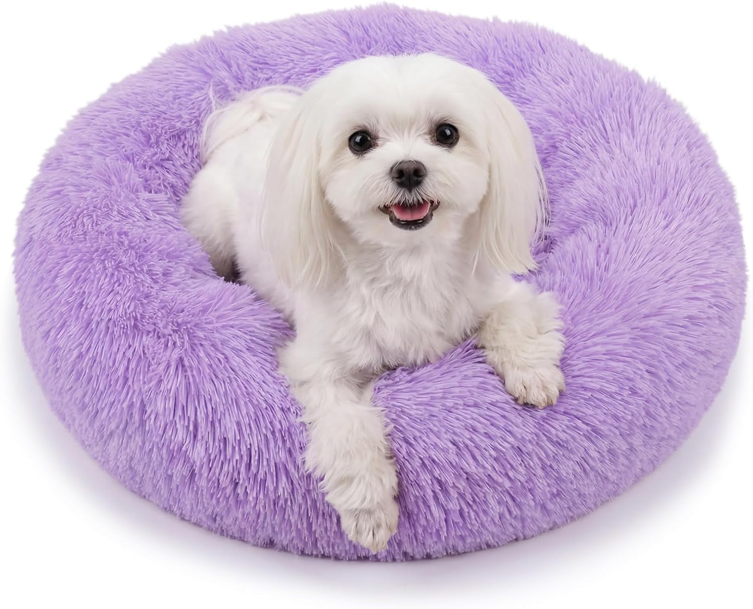 small-calming-dogs-bed-for-small-dogs-anti-anxiety-machine-washable-fluffy-luxury-anti-slip-waterproof-mute-base-warming-cozy-soft-pet-puppy-round-bed