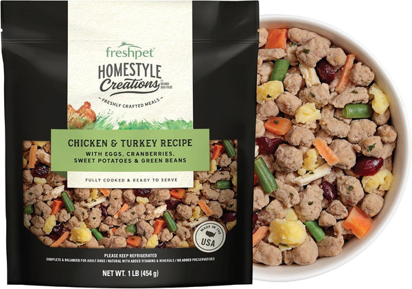 Freshpet Dog Food Homestyle Creations Chicken Turkey, 16 Ounce1