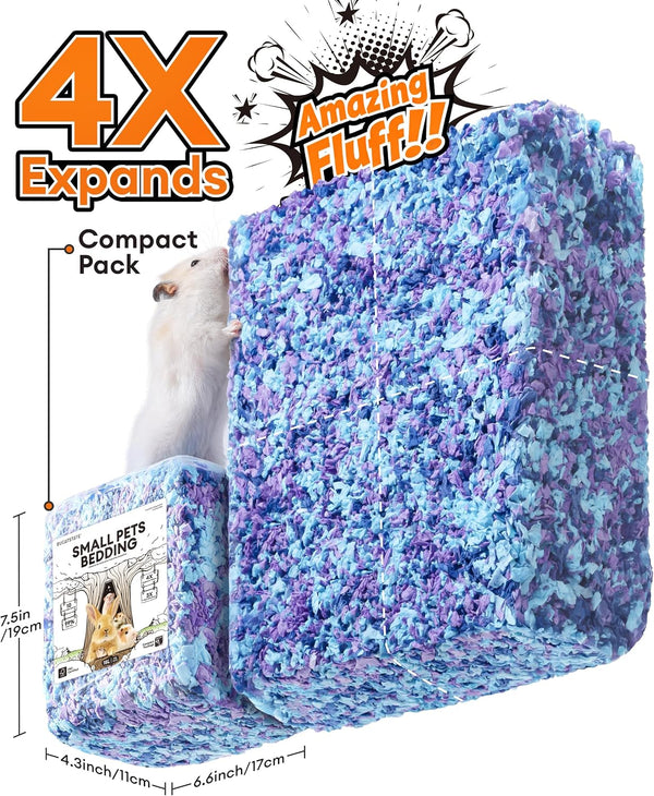 BUCATSTATE Hamster Bedding 15L, Truly 99% Dust-Free Small Animal Paper Bedding Odor Control, Cozy Hamster Litter for Rabbit Rat Syrian Dwarf Hamsters Gerbils (Harvest Sunset​)2