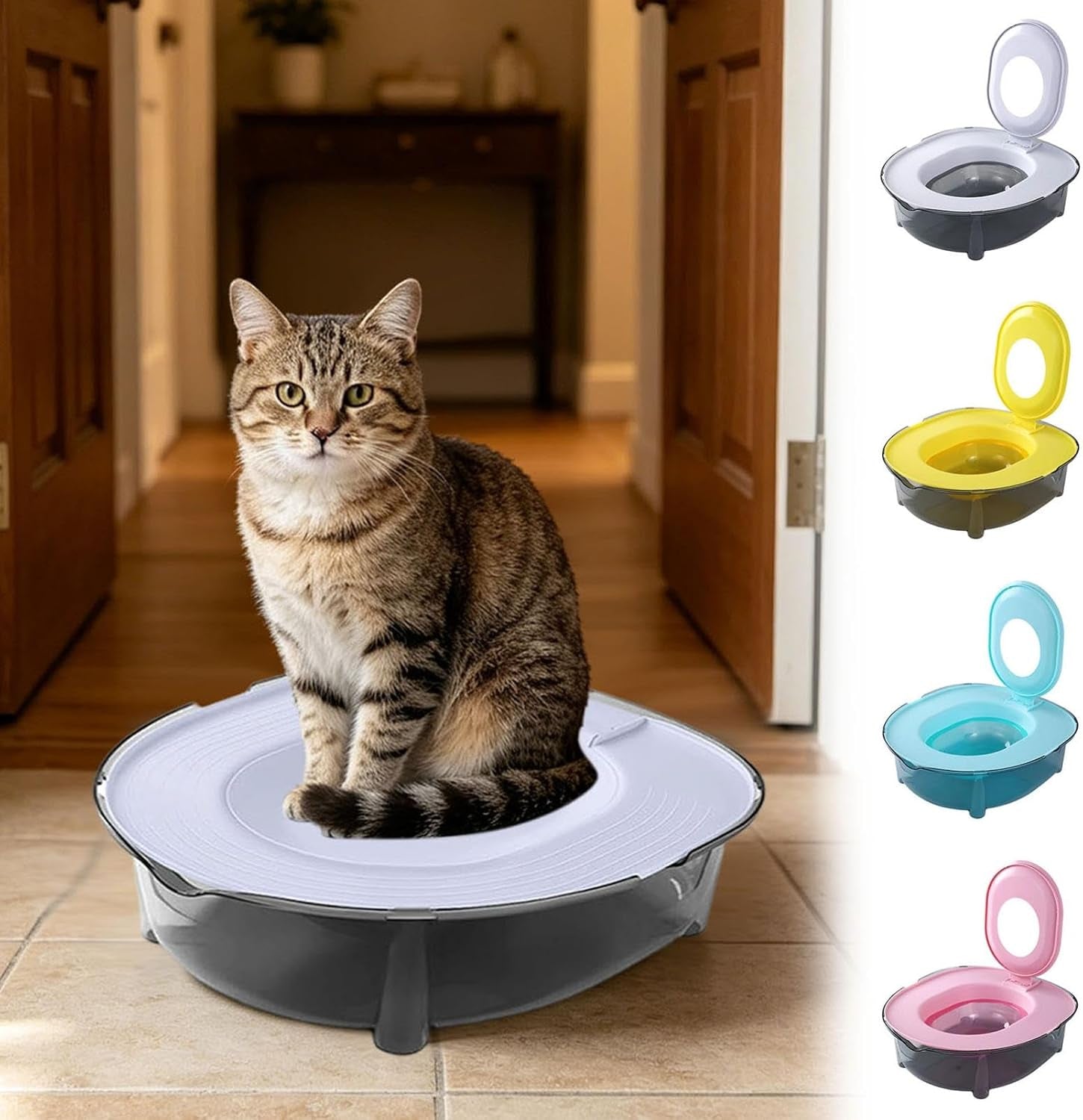 cat-toilet-training-kit-portable-litter-box-with-flushable-design-odor-control-and-anti-splash-large-thickened-pp-material-for-kittens-and-cats-grey