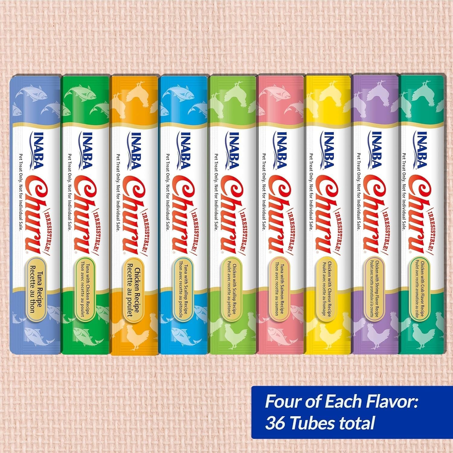 inaba-churu-cat-treats-grain-free-lickable-squeezable-creamy-puree-cat-treat-topper-with-vitamin-e-taurine-0-5-ounces-each-tube-36-tubes-4-per-pack-9-flavor-variety