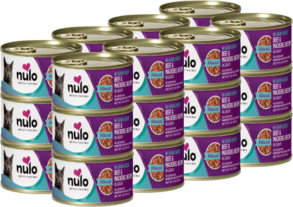 Nulo Variety Flavors Grain-Free Minced Wet Canned Cat Food, 3 Ounce (Pack of 12)12