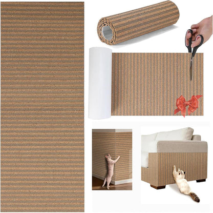 Natural Cork-Cat Scratch Pad-Cat Scratch Mat Rug-Avoid Cat Couch Protector-Cat Scratch Furniture Protector for Post/Sofa/Floor-Indoor Wall Scratchers-Cat Scratching Carpets-Stretching-Kitty Gifts1