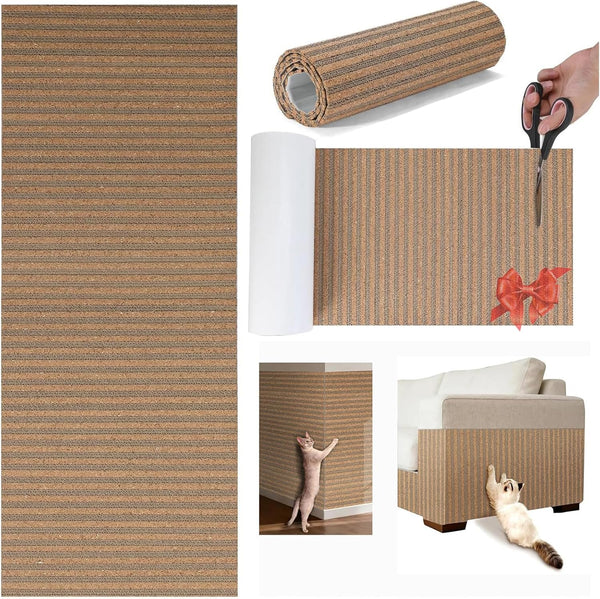Natural Cork-Cat Scratch Pad-Cat Scratch Mat Rug-Avoid Cat Couch Protector-Cat Scratch Furniture Protector for Post/Sofa/Floor-Indoor Wall Scratchers-Cat Scratching Carpets-Stretching-Kitty Gifts1
