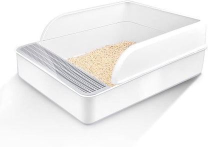 Dog Potty Training Toilet ﻿ Large Space Pet Cat Litter Box Splash Resistance Semi-Enclosed Deodorant Toilet Pan with Shovel for Cats Small Dogs(L Size)2