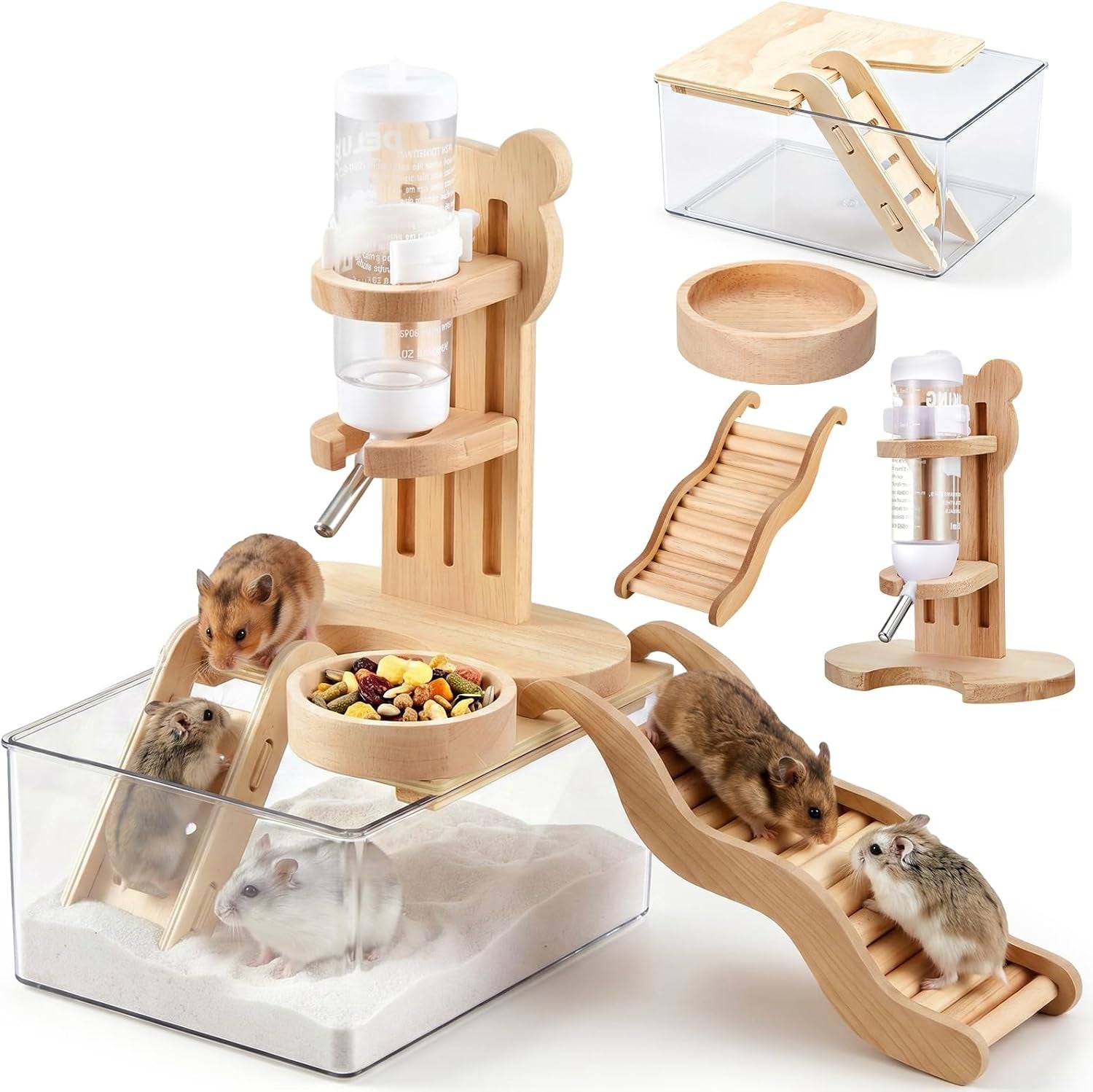 4-pcs-hamster-cage-accessories-water-bottle-set-rectangle-hamster-sand-bath-box-feeding-bowl-climbing-toy-wooden-ladder-bridge-set-for-rat-mice-small-animals-habitat-decor-enrichment