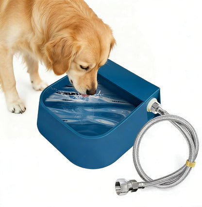 Enjoying Automatic Dog Water Dispenser with 59" Metal Water Pipe, Auto Fill Dog Water Bowl for 3/4" or 1/2" Male End Faucet, Large Automatic Waterer for Dogs Cats Chicken Pigs Livestock1