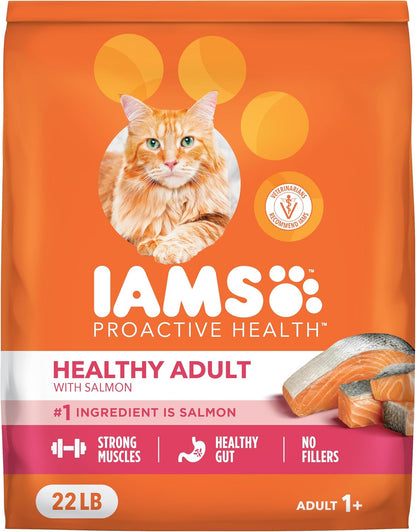 IAMS Proactive Health Healthy Adult Dry Cat Food, Salmon, 7 Lb | Veterinarian-Recommended, Real Salmon #1 Ingredient, Supports Muscle, Heart, Digestion, Skin & Teeth11