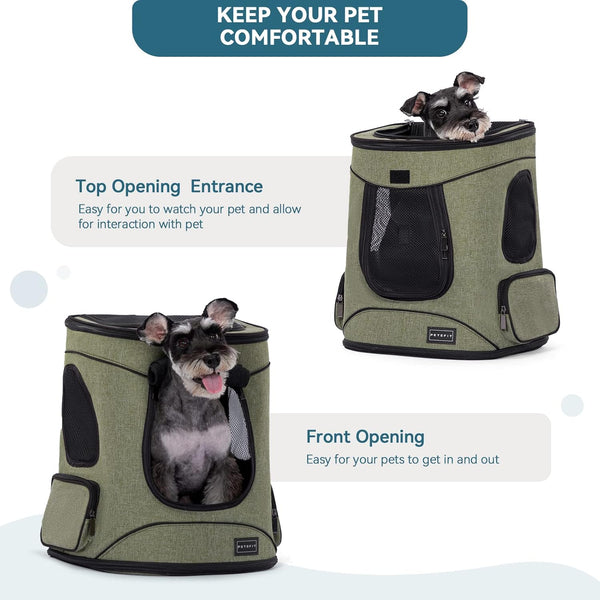 Petsfit Pet Backpack Carrier with Upgrade Waist Cushion Design to Better Fit the Waist, Suitable for Small and Medium Dogs Cats, and Rabbits up to 18 Pounds9