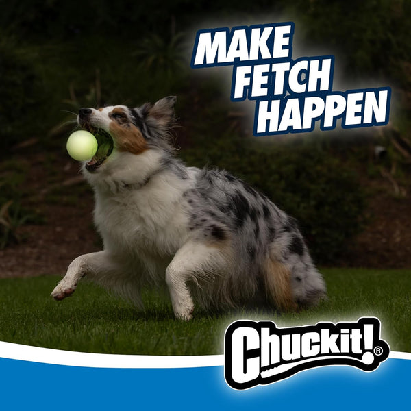 Chuckit! Glow in the Dark Bouncy Balls - Ball for Dogs, Chuckit Dog Toy, Max Glow Balls - Medium, 2.5 Inch Pack of 25