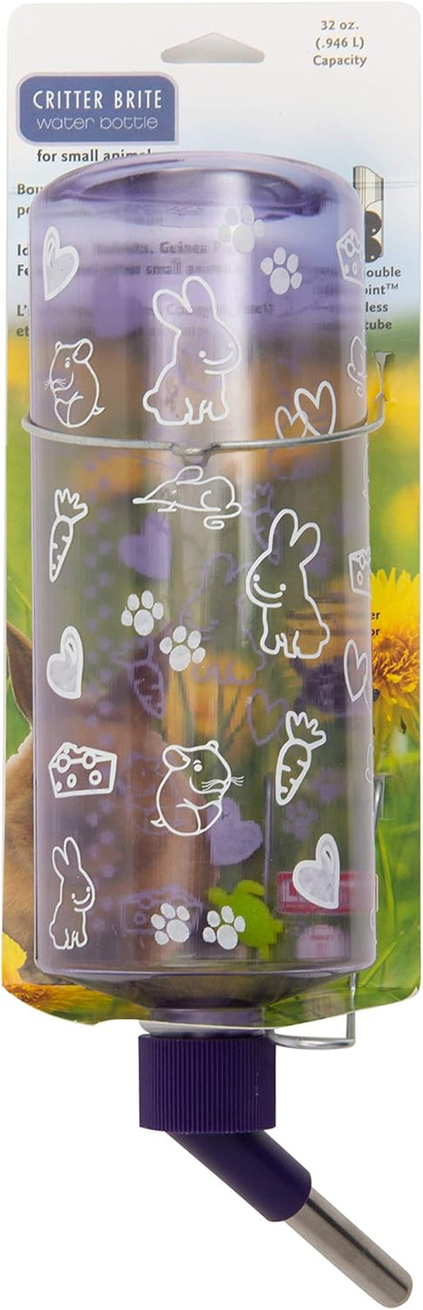 Lixit Standard Cage Water Bottles for Rabbits, Ferrets, Guinea Pigs, Hamsters, Rats, Mice and Other Small Animal'S (16 Ounce, Clear)9