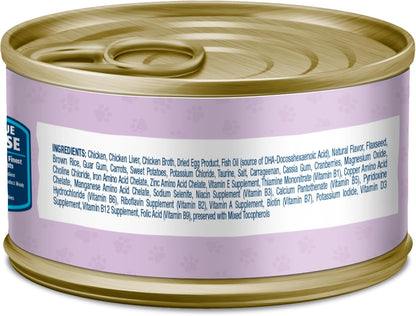 Blue Buffalo Baby Blue Natural Kitten Wet Cat Food, Healthy Growth Formula with DHA, Chicken Recipe Multi-Pack, 3-Oz. Cans (6 Count)2