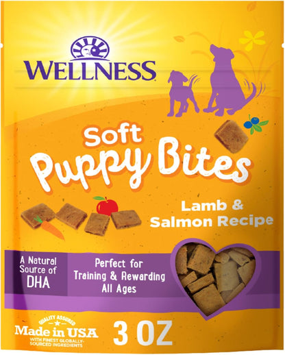 Wellness Soft Puppy Bites Dog Training Treats, Natural, Grain Free, Lamb and Salmon Recipe, 8 Oz Bag11