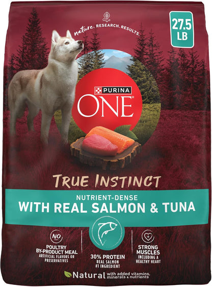 Purina ONE True Instinct with Real Salmon and Tuna Natural with Added Vitamins, Minerals and Nutrients High Protein Dog Food Dry Formula - 36 Lb. Bag14