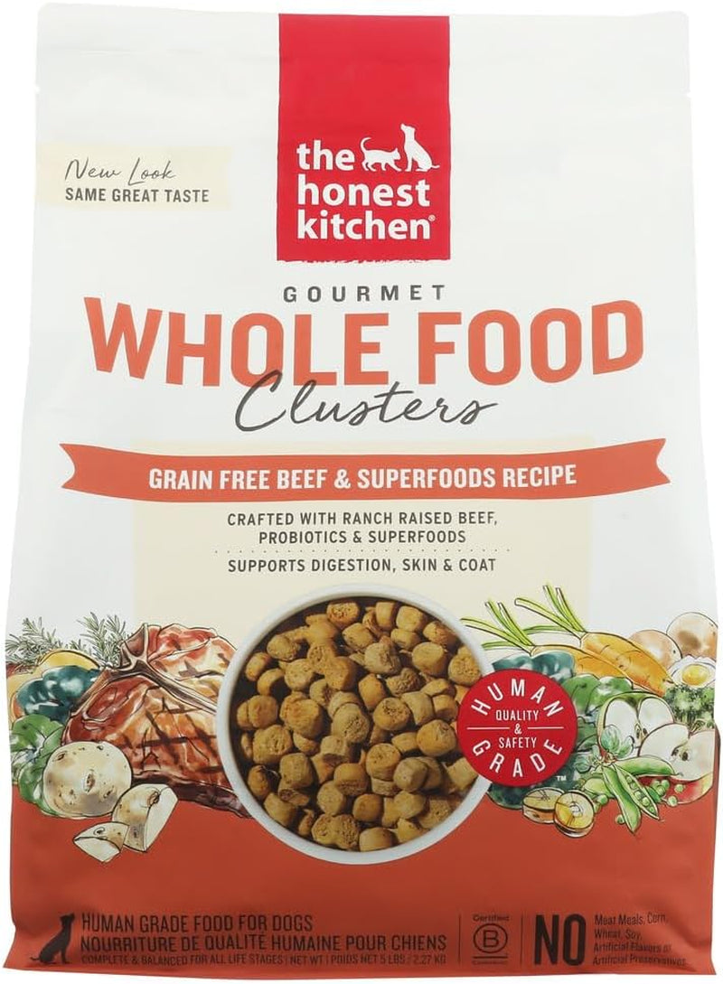 the-honest-kitchen-grain-free-beef-superfoods-whole-food-clusters-human-grade-dry-dog-food-vet-crafted-nutritional-support-for-skin-coat-digestion-overall-wellness-5-lb-bag