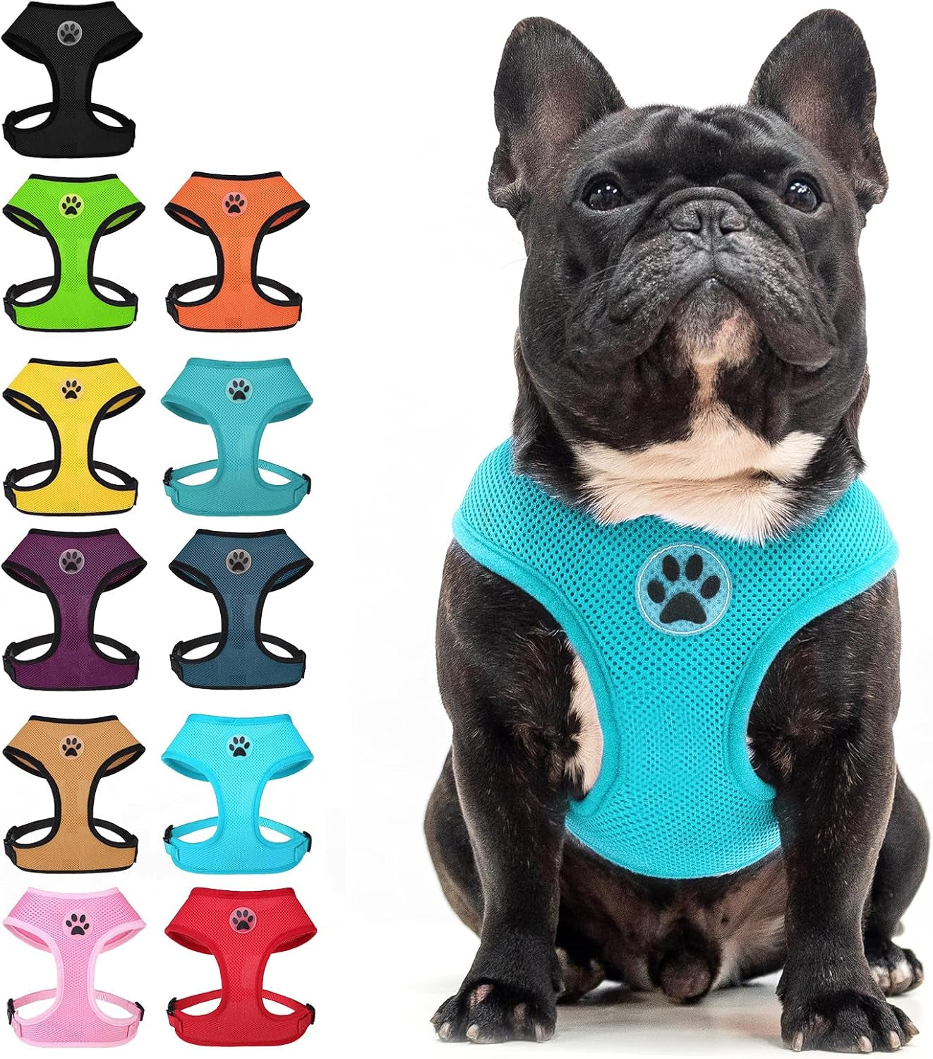 bingpet-small-dog-harness-no-pull-dog-harness-small-sized-dogs-soft-light-breathable-mesh-puppy-vest-with-safety-buckle-adjustable-step-in-pet-harnesses-for-easy-walking-running-training