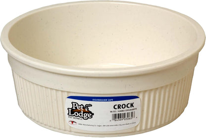 Pet Lodge® Crock Pet Bowl | Heavy Duty Plastic | Dog Feed & Water Bowl | Granite | 2.5 Cups | Medium3