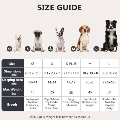 MIXJOY Orthopedic Dog Bed Comfortable Donut Cuddler round Pet Beds Ultra Soft Washable Dog and Cat Cushion (20''/23''/30'') (23'', Brown)5