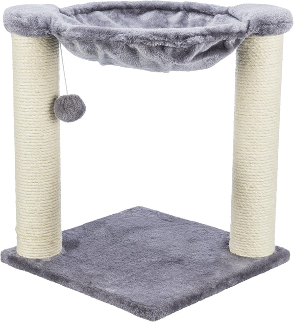 TRIXIE Baza XXL Cat Scratching Posts, Indoor Cat Furniture with Plush Hammock, Jute Scratcher Posts and Dangling Toy Ball, 18.1" L X 18.1" W X 19.7" H, Cream8