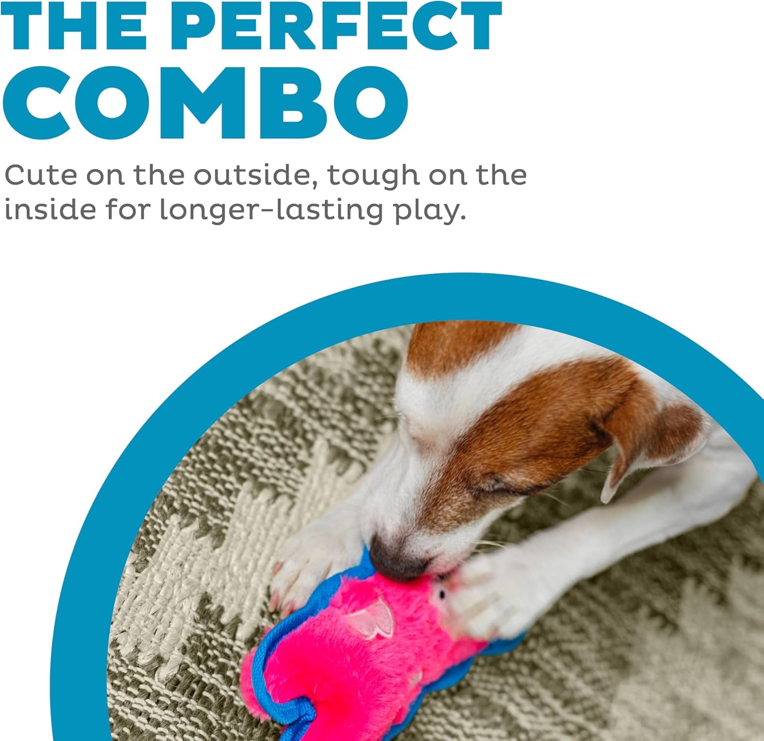 outward-hound-durablez-minis-squeaky-plush-dog-toy-no-stuffing-for-less-mess-interactive-tough-jumbo-squeaker-puppies-small-dogs-pig-6-8