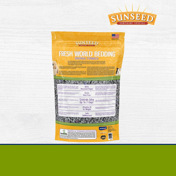 Sunseed 18220 Fresh World Bedding for Small Animals, Original Gray - 450 Cubic Inch7