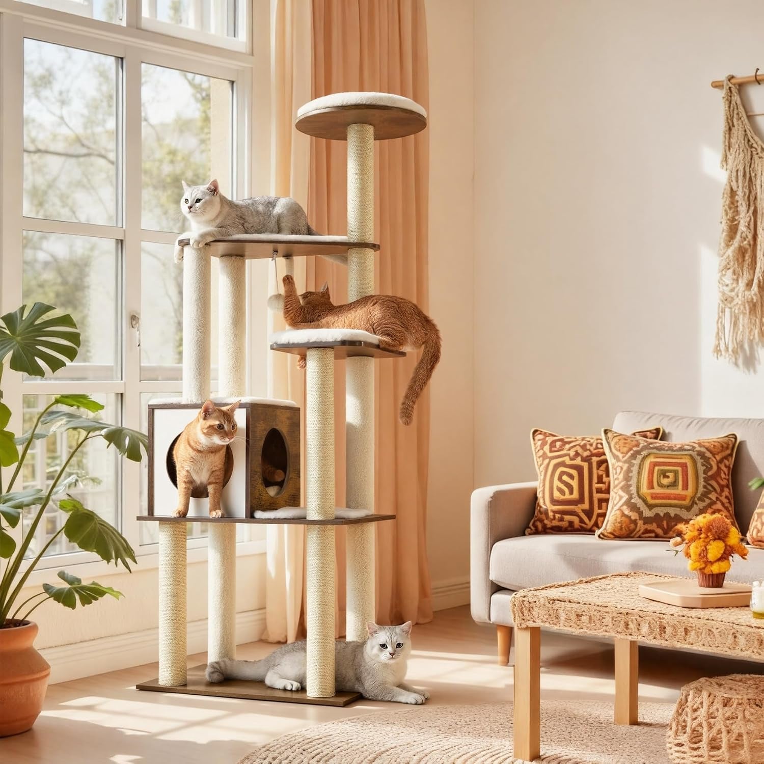 feandrea-cat-tree-64-6-inch-modern-cat-tower-multi-level-condo-with-5-scratching-posts-perch-washable-removable-cushions-cave-rustic-brown-upct166x01