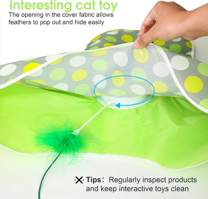 Interactive Cat Toys for Indoor Cats & Kittens - Automatic Hide & Seek Toy with Feather Tail,Squeaky Mouse Sounds, Motion Activated,Usb Rechargeable Boredom Relief & Self Play Enrichment Game4