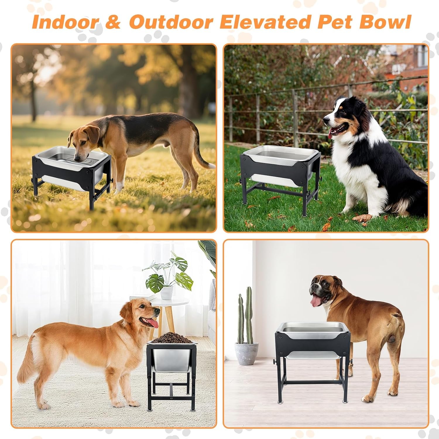 3-gallon-elevated-dog-water-bowl-raised-stand-for-large-dogs-4-adjustable-heights-9-65-15-16-in-stand-3-gallon-bowl-14-x-10-6-x-5-9-in-size-indoor-outdoor-use-easy-to-clean