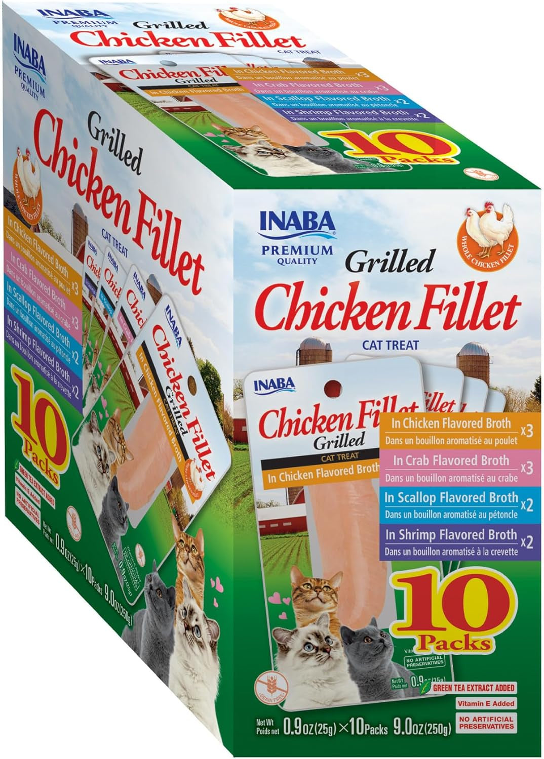inaba-grilled-fillet-cat-treats-chicken-fillet-variety-box-10ct-hand-cut-grilled-chicken-broth-packed-vacuum-packed-78-moisture-immune-support-grain-free-10-x-0-9-oz-fillets