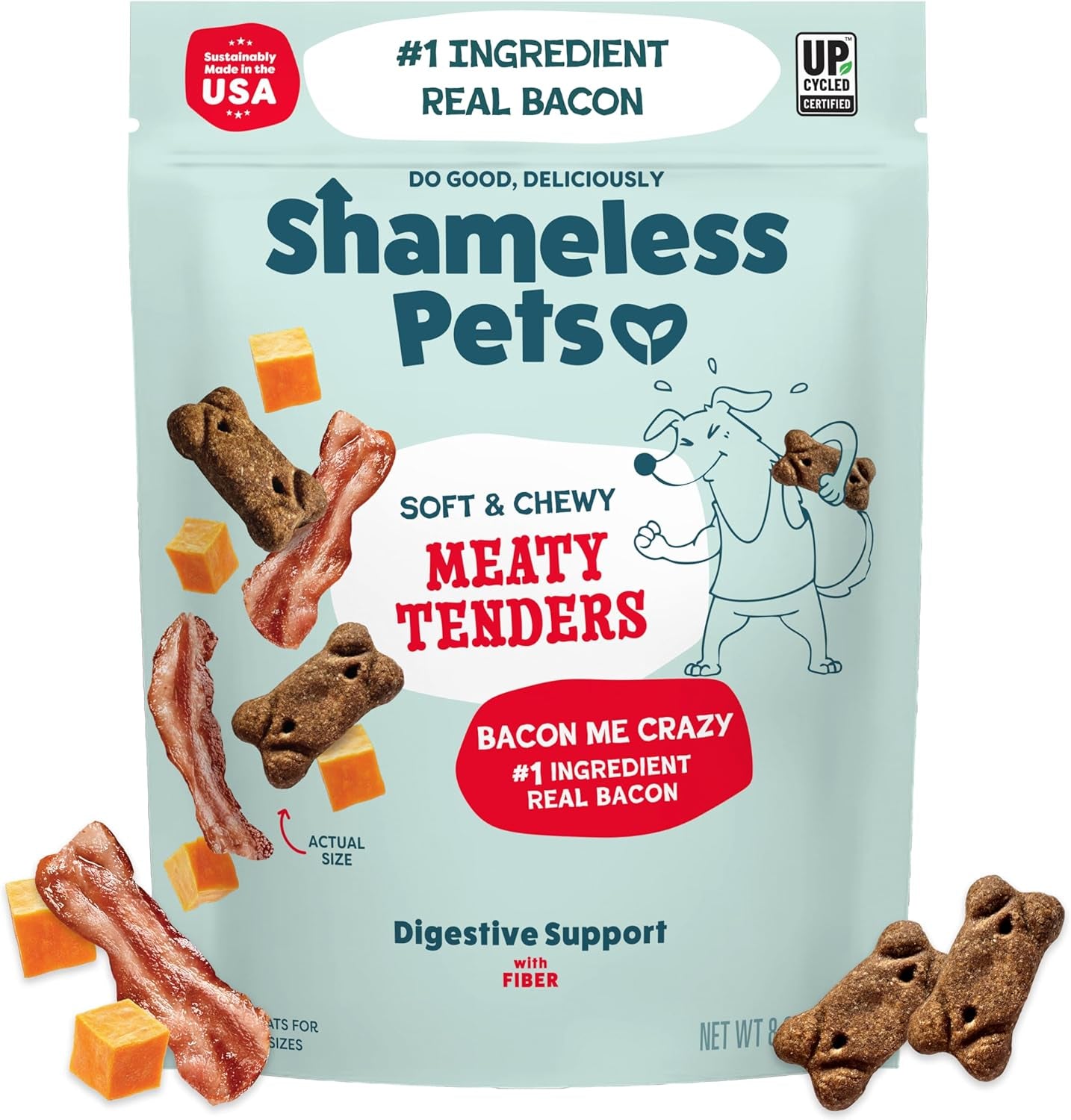 shameless-pets-soft-dog-treats-bacon-me-crazy-meaty-tenders-soft-chewy-treats-for-dogs-real-bacon-1st-ingredient-grain-free-healthy-treats-for-small-medium-large-dogs-8oz