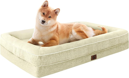 Waterproof Memory Foam Dog Beds for Extra Large Dogs Non-Slip Orthopedic Dog Beds Washable Couch Pet Bed with Removable Cover (Grey, X-Large)14