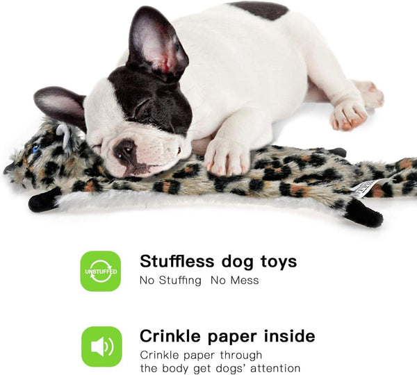 SHARLOVY Dog Squeaky Toy No Stuffing 6 Pack, Dog Toys Crinkle for Small Puppy, Durable Chew Plush Cute Animals Natural for Teething Pet3