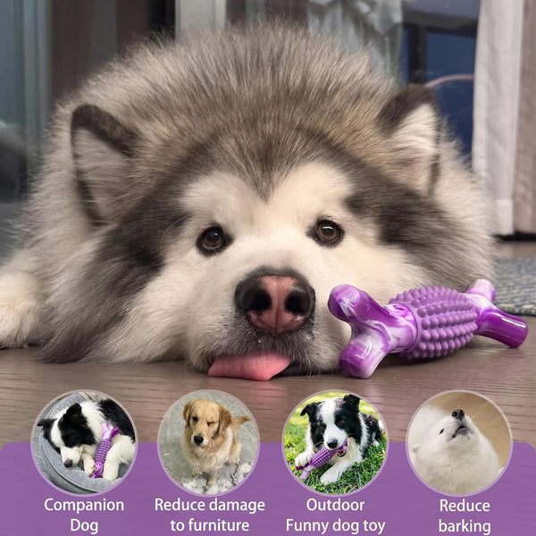 Dog Toys for Aggressive Chewers, Tough Stick Chew Bone | Durable Rubber & Nylon Dog Bones, Indestructible Dog Doys for Medium,Large Dogs,Beef Flavor5