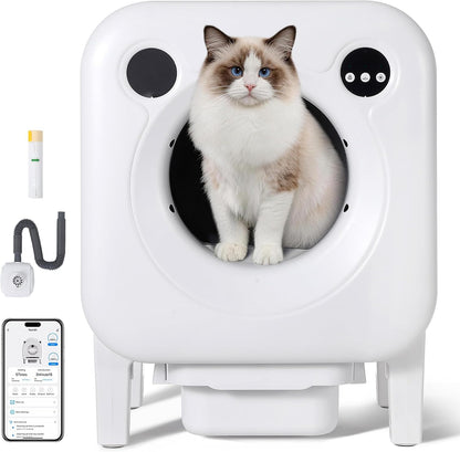 Garvee Self-Cleaning Cat Litter Box, Automatic Smart Pet Litter Box, Large Capacity for Multiple Cats, Wifi-Enabled App Control with Safety Sensors W/Garage Bags | Multiple Cats Available, Large Capacity, Wifi-Enabled App Control W/Safety Sensors W/ Garage Bags9