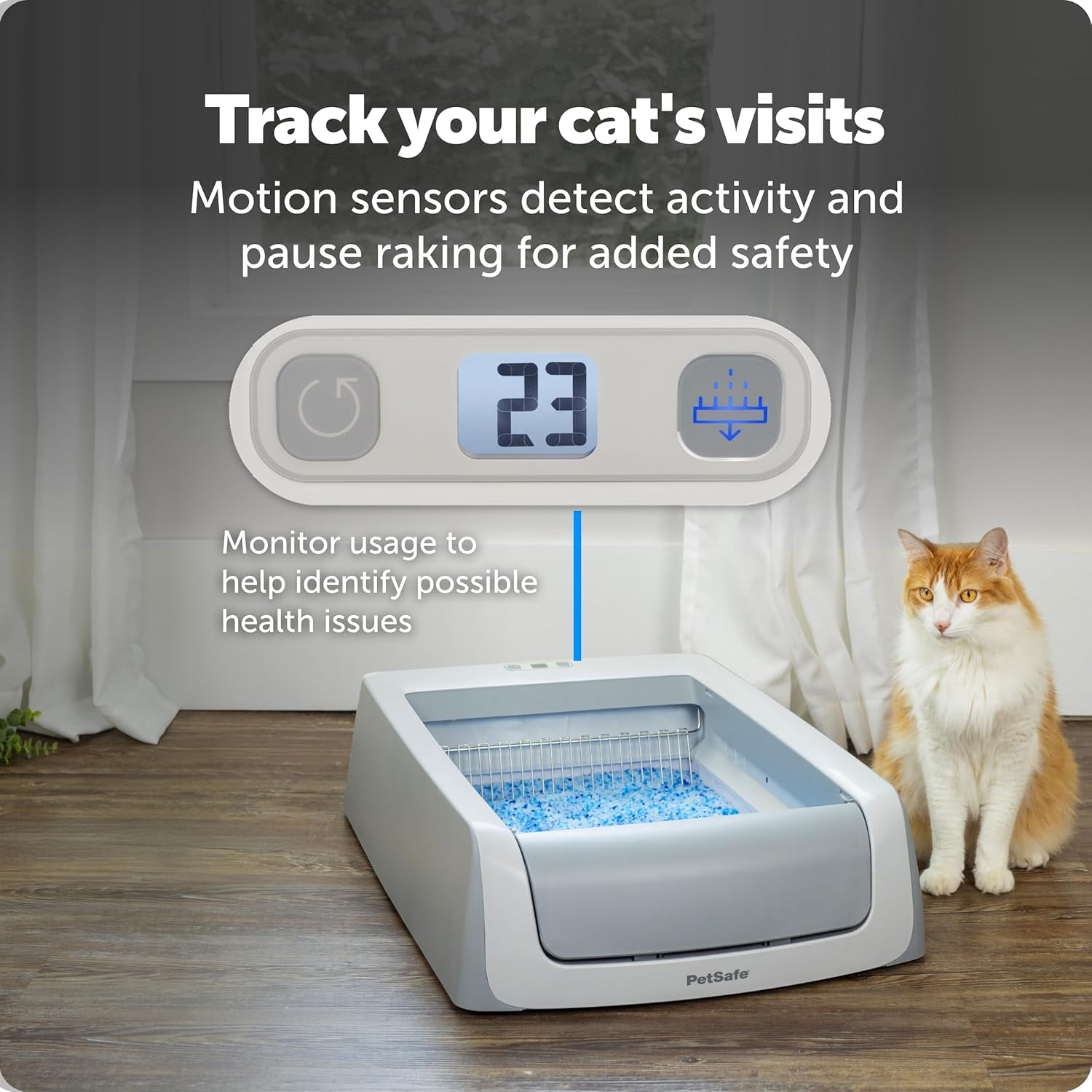 petsafe-scoopfree-crystal-pro-legacy-self-cleaning-litter-box-uncovered-hands-free-automatic-cleaning-advanced-odor-control-health-counter-display-includes-1-disposable-crystal-litter-tray