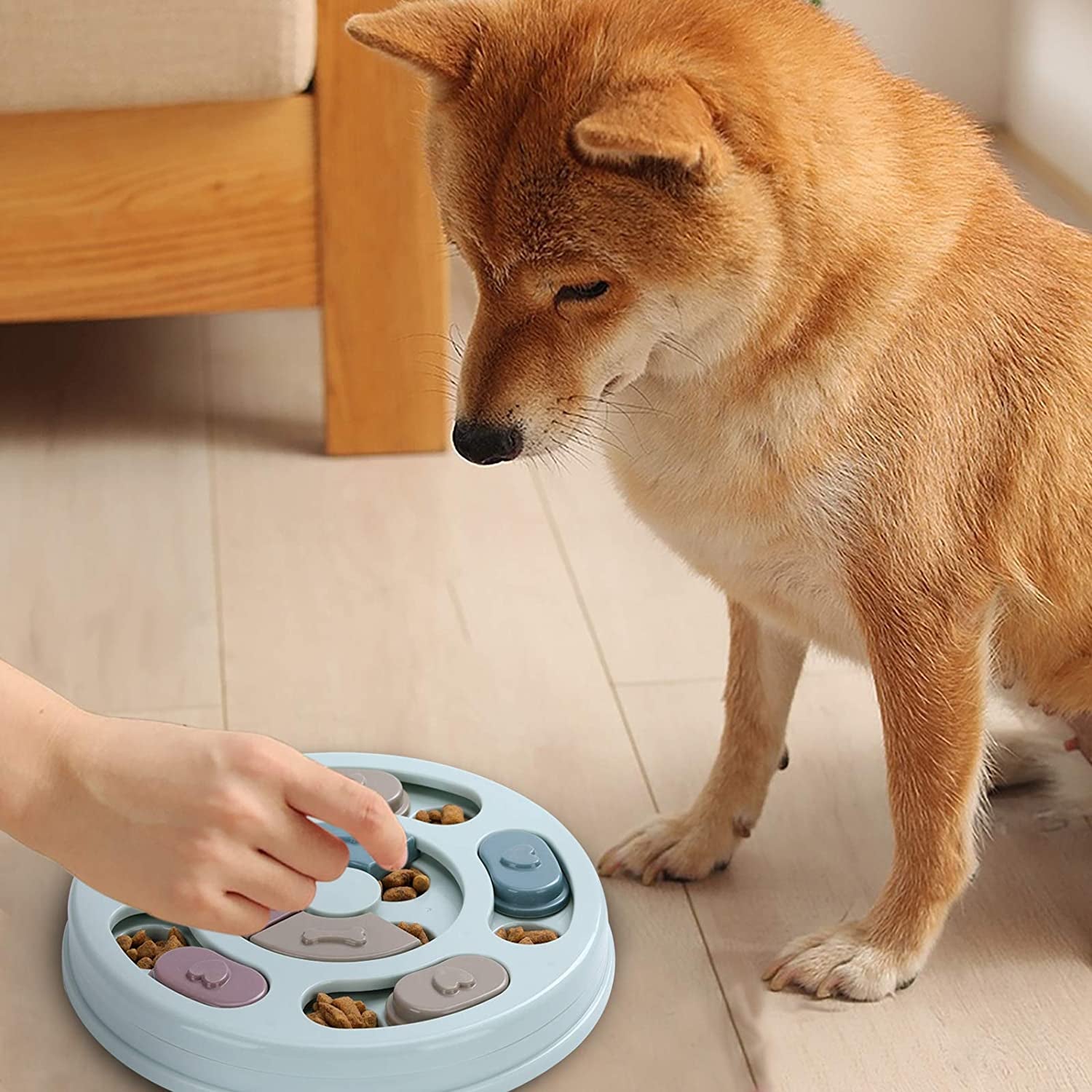 dr-catch-dog-puzzle-dogs-food-toys-for-iq-training-mental-enrichment-dog-treat-puzzleblue