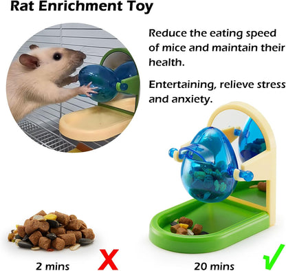 Rat Enrichment Foraging Toy, Intelligent Treat Dispensing Puzzle | Interactive Puzzle Design Inspires Natural Foraging Instincts, Slows Feeding Speed to Relieve Boredom and Anxiety for Rats3