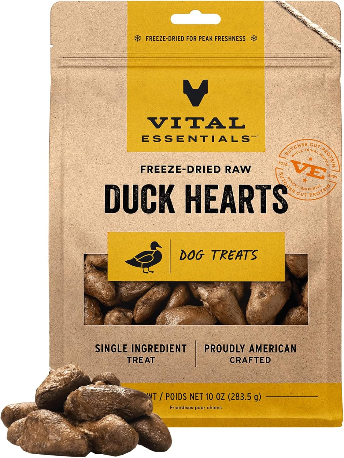 vital-essentials-freeze-dried-raw-chicken-hearts-dog-treats-3-75-oz-bag-single-ingredient-premium-quality-protein-grain-free-usa-made-with-u-s-globally-sourced-ingredients