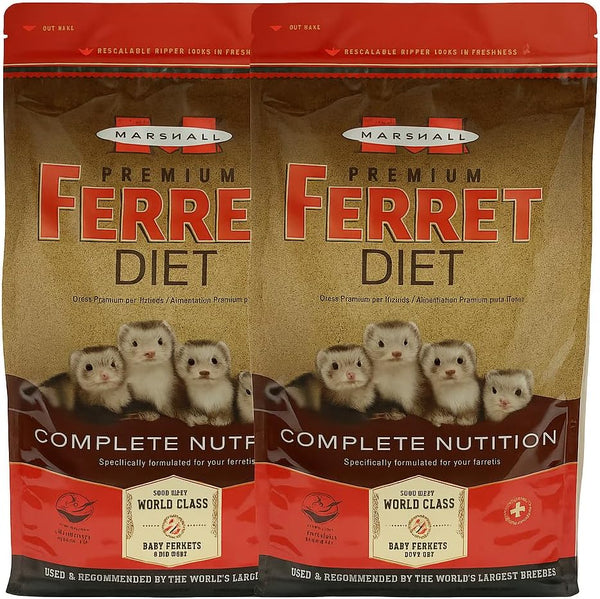 Marshall Premium Ferret Diet Food, 4 Pound, 2 Pack1