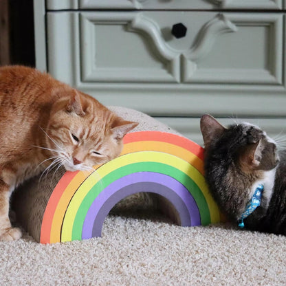 Turbo® by Coastal Rainbow Stack Cat Scratcher, Multi-Color, 12.75" L X 6.5" H X 8" W4
