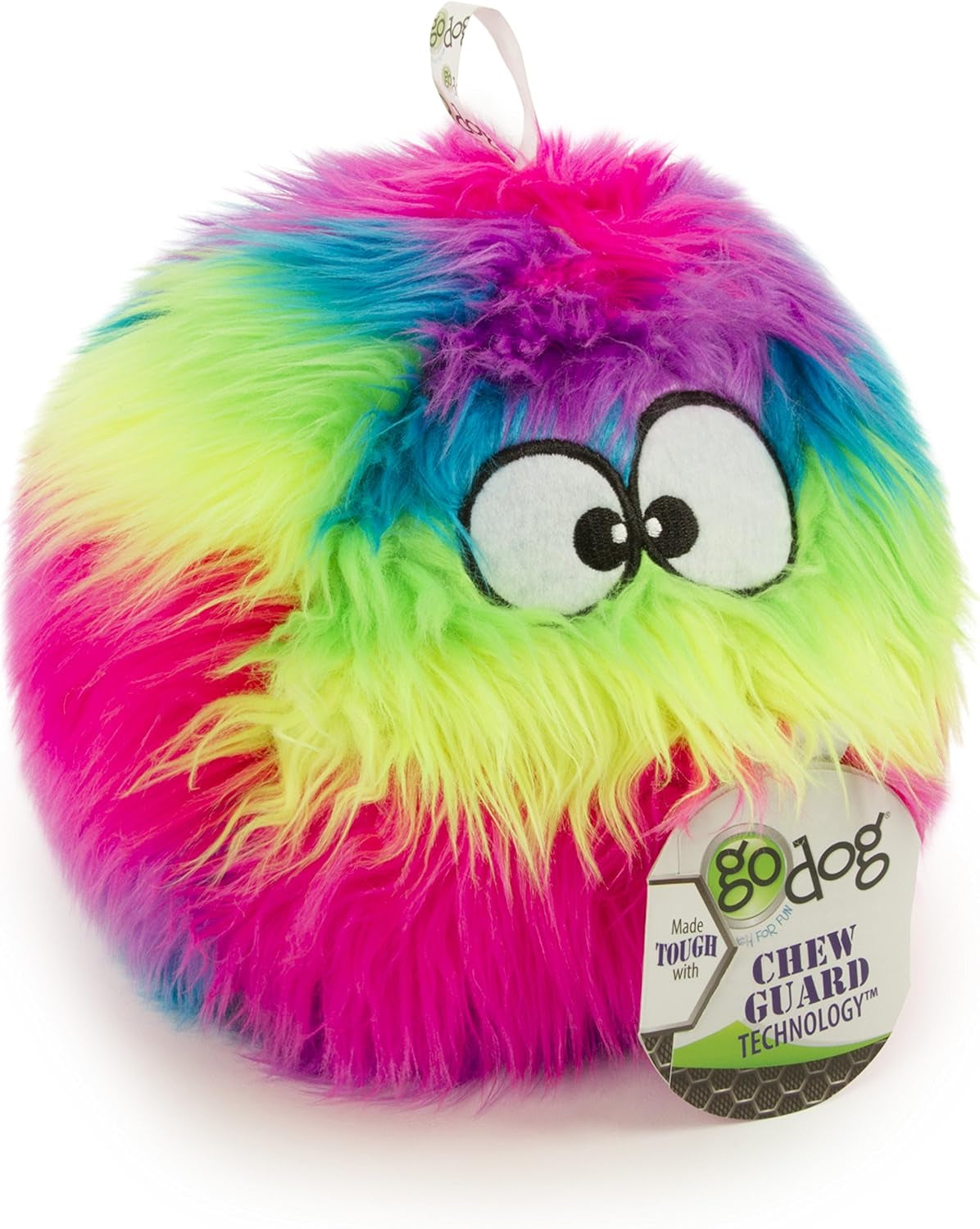godog-furballz-squeaky-plush-ball-dog-toy-chew-guard-technology-rainbow-large