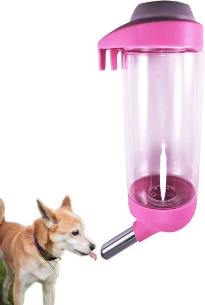 Dog Crate Water Bottle Dispenser - No Drip Cat Kennel Water Dispenser & Cage Water Feeder - Easy-To-Use Water Bottle for Dog Crate - Perfect for Keeping Your Pet Hydrated (Grey)-500Ml11