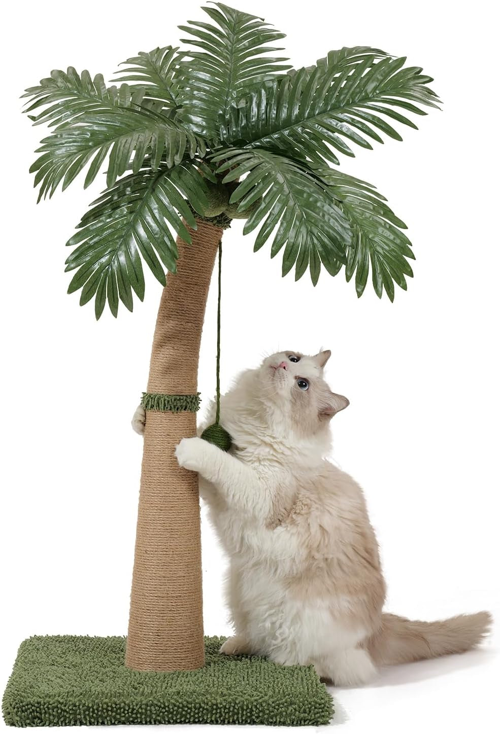 40-tall-cat-scratching-post-cat-tree-curved-design-cat-scratcher-post-with-3-interactive-balls-natural-sisal-rope-cat-scratching-posts-for-indoor-cats-adults-kittens-multi-combinable-style-a