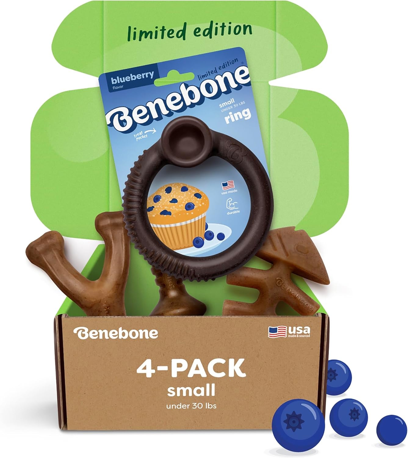 benebone-small-4-pack-dog-toys-for-aggressive-chewers-under-30-lbs