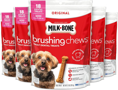 Milk-Bone Brushing Chews Large Daily Dental Dog Treats, 33.7 Oz Bag | 25 Treats, Chicken Flavored, VOHC Accepted Dental Chews, Helps Clean Teeth and Freshen Breath, for Large Dogs 50 Lbs and Up19